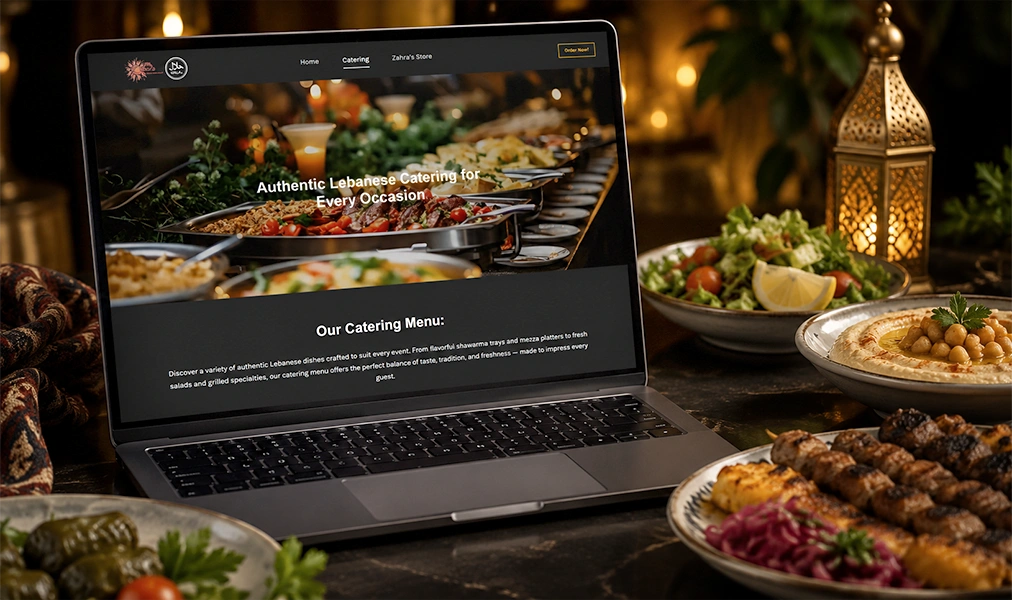 Zahra's Grill Website design and development by Luniea